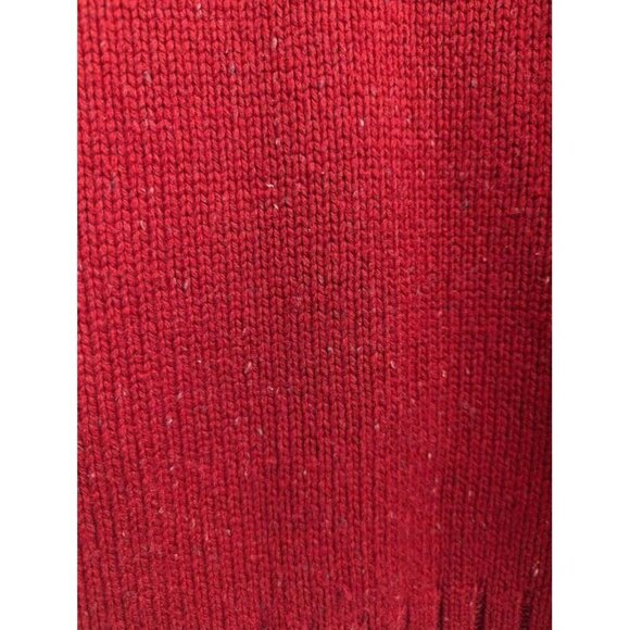 Nautica Mens Large collared 4 button sweater red speckled wool blend warm SW7 - Picture 3 of 8